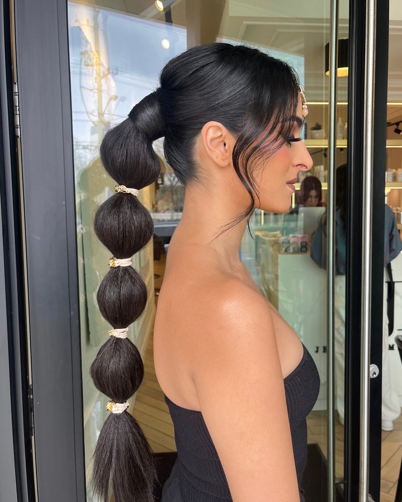 Elegant Bubble Ponytail