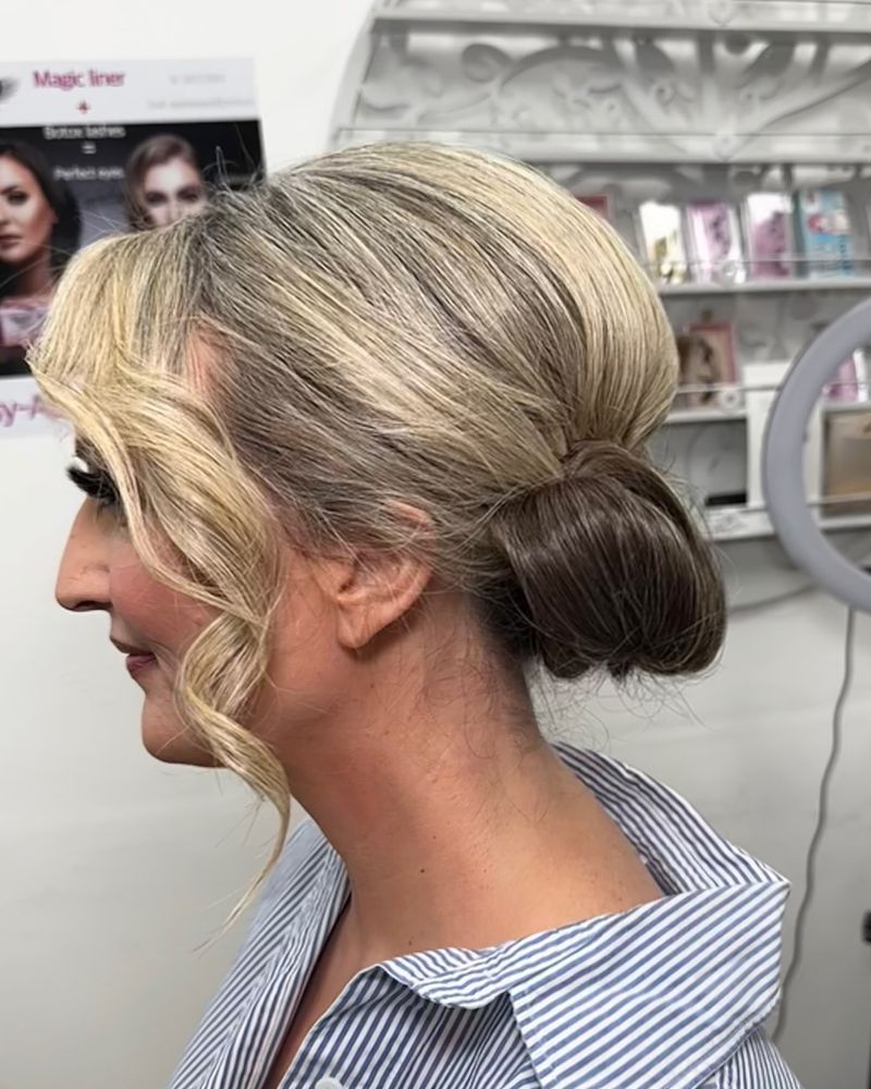 Penteado lateral elegante