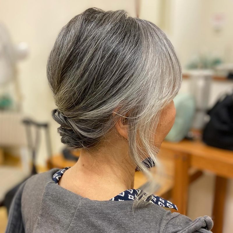 Elegant Silver Chignon