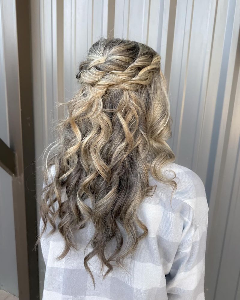 Elegant Twisted Half-Updo