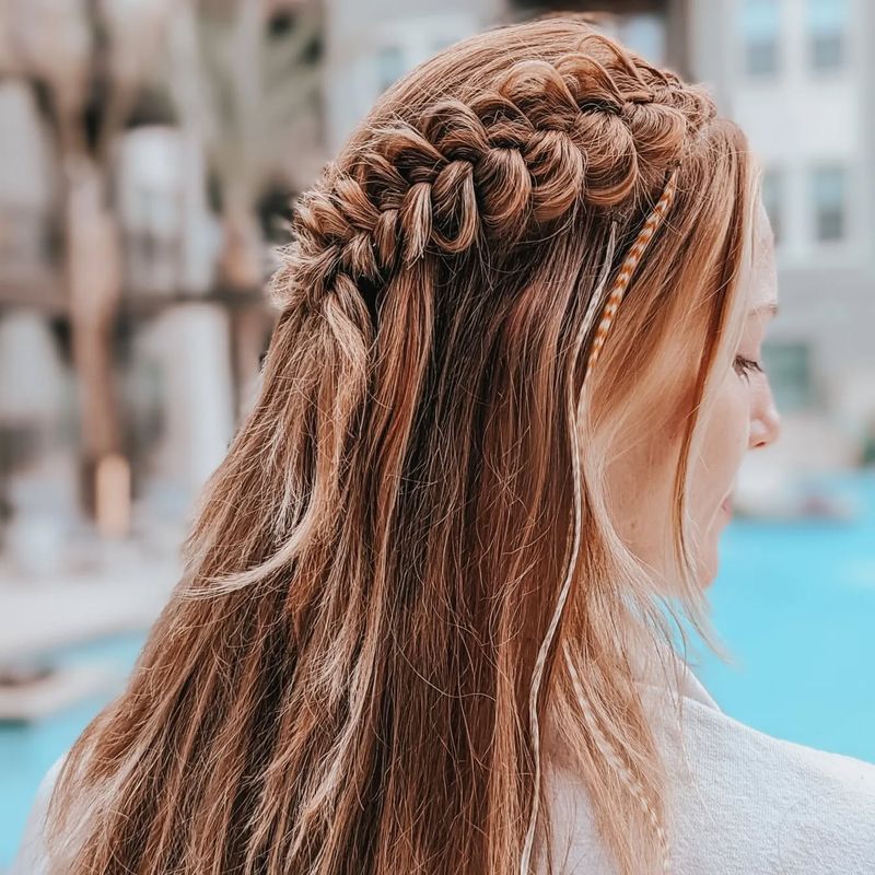 Trenza de plumas