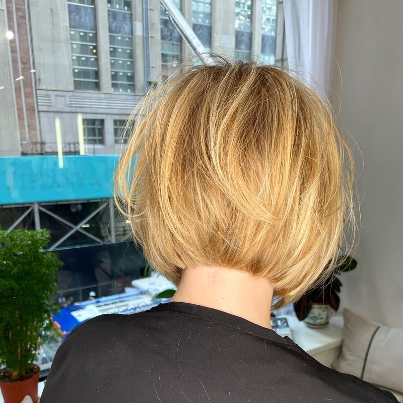 Feathered Bob with A-Line Cut