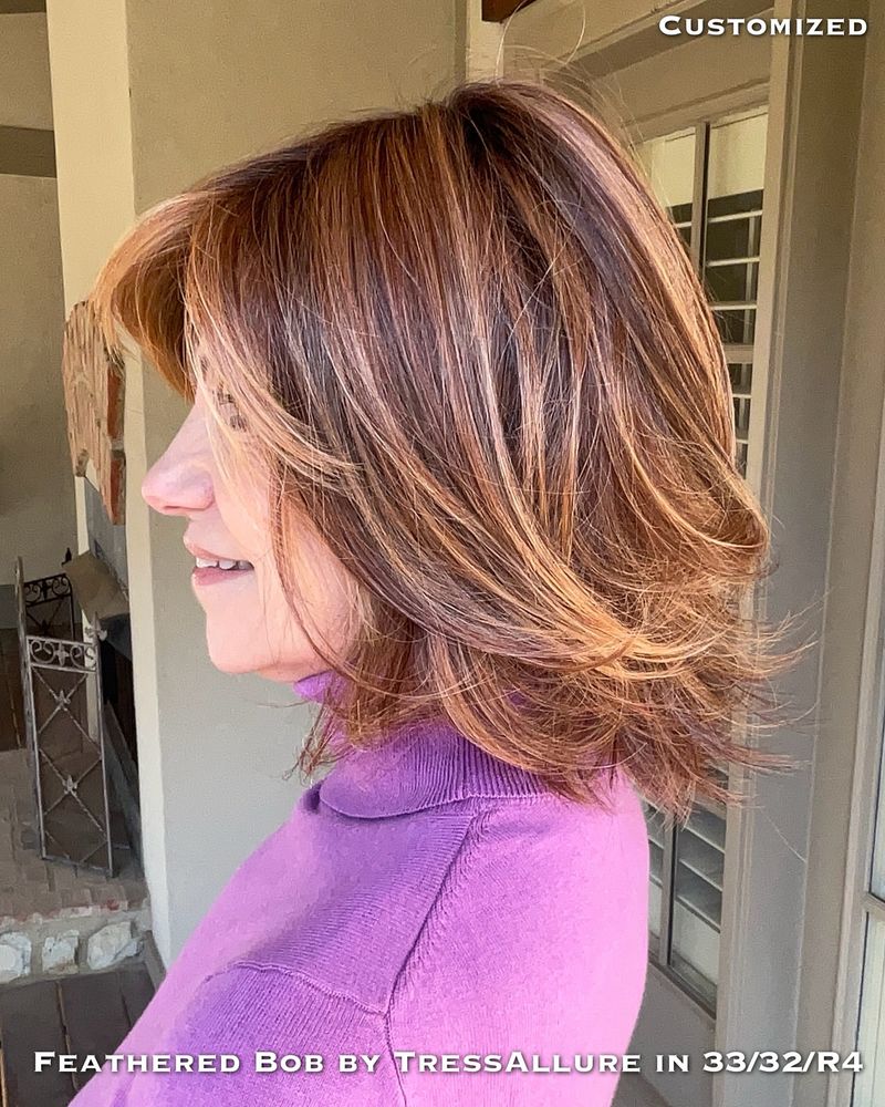 Feathered Bob with Highlights