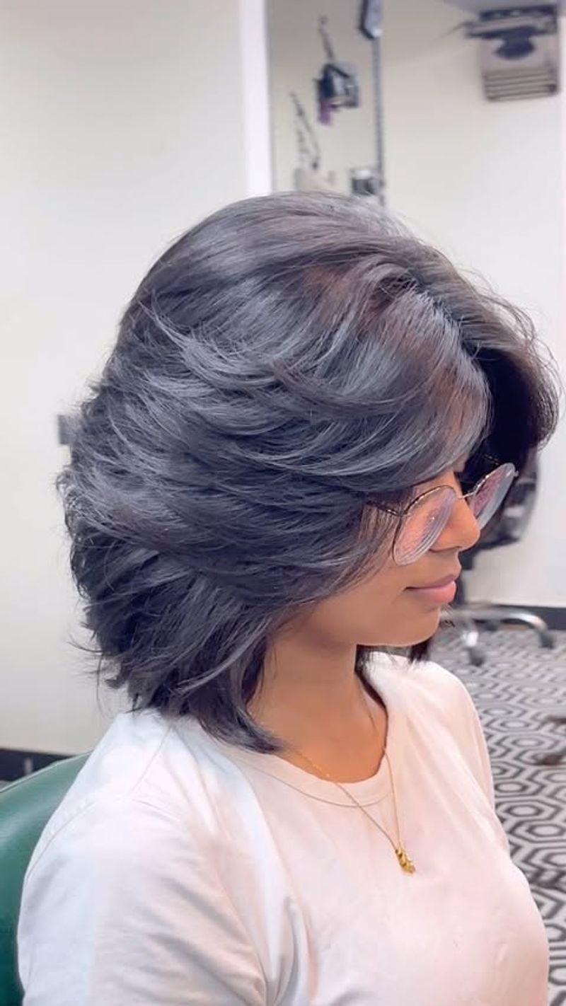 Feathered Bob with Textured Waves