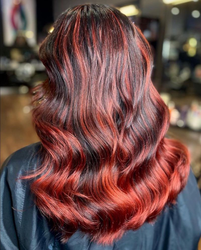 Fiery Red Highlights