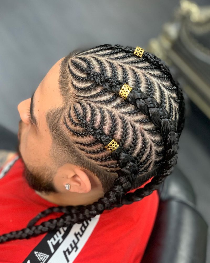 Fishbone with Cornrows