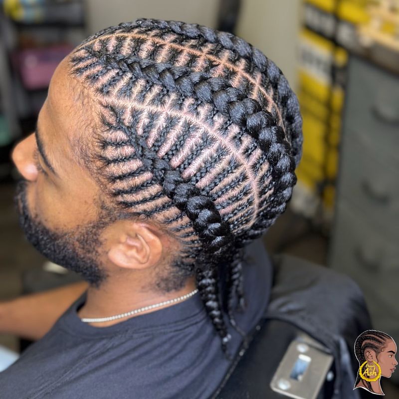 Fishbone with Natural Curls