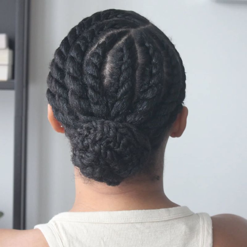 Penteado com torção plana