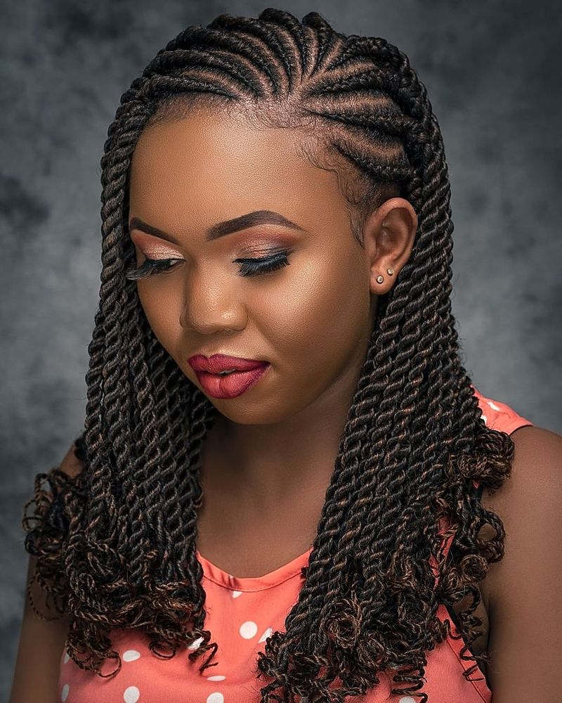 Ghana Braids with Twisted Ends