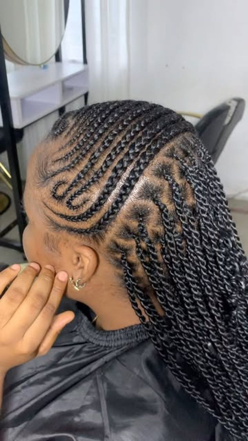 Ghana Braids with Twists