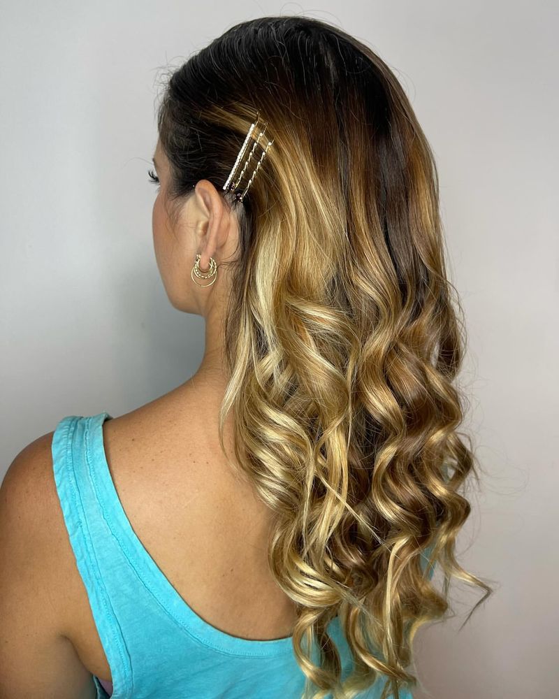 Glamorous Side-Swept Curls