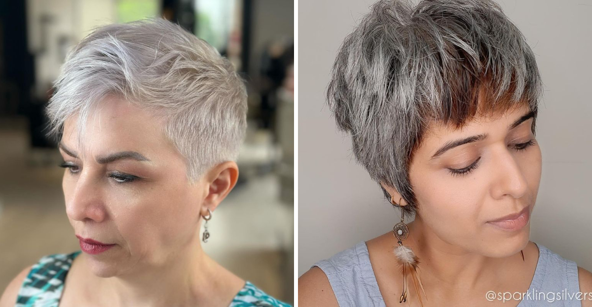 Cabello gris, no importa - 28 cortes cortos que lo llevan al siguiente nivel