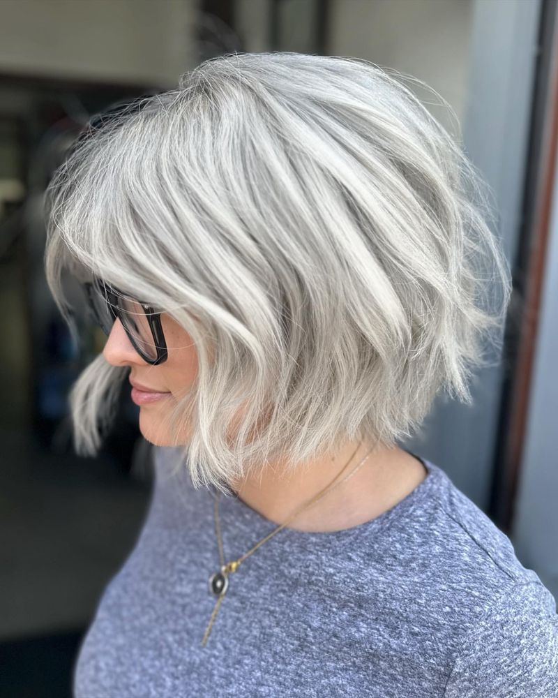 Gray Textured Bob