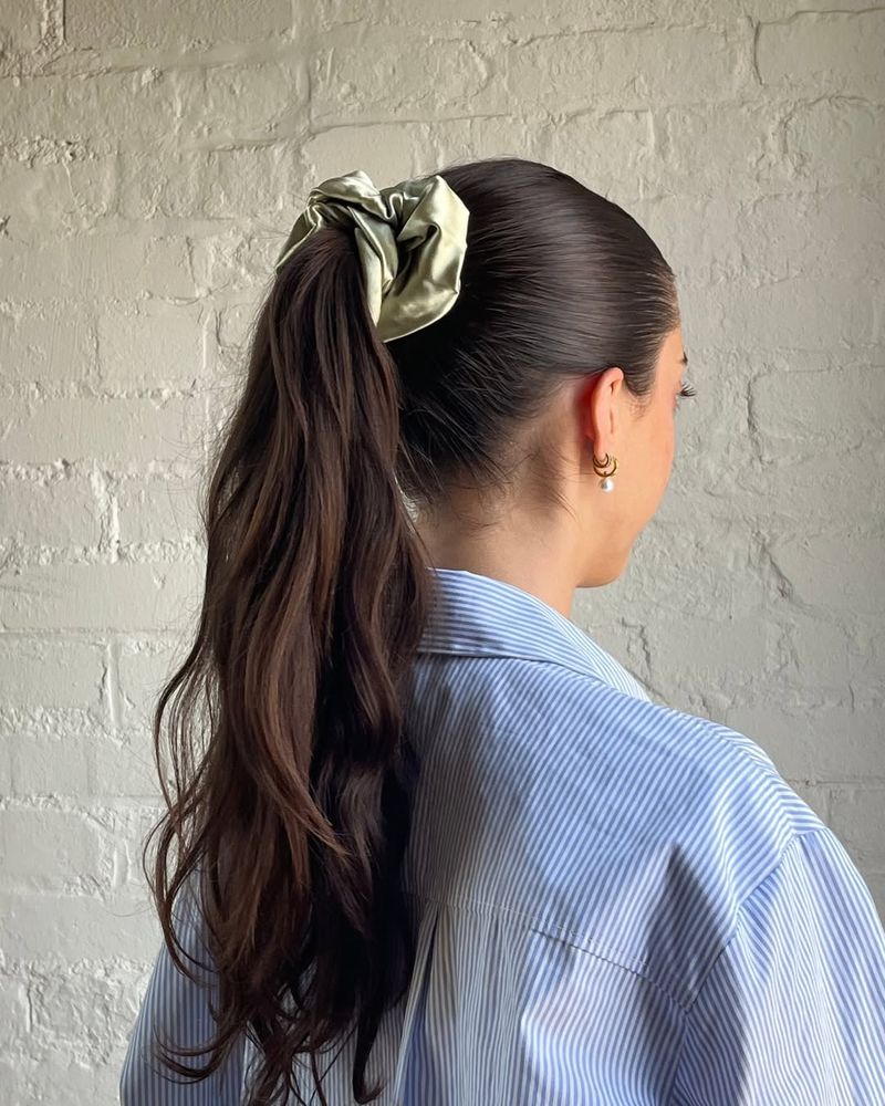 High Ponytail with Scrunchie