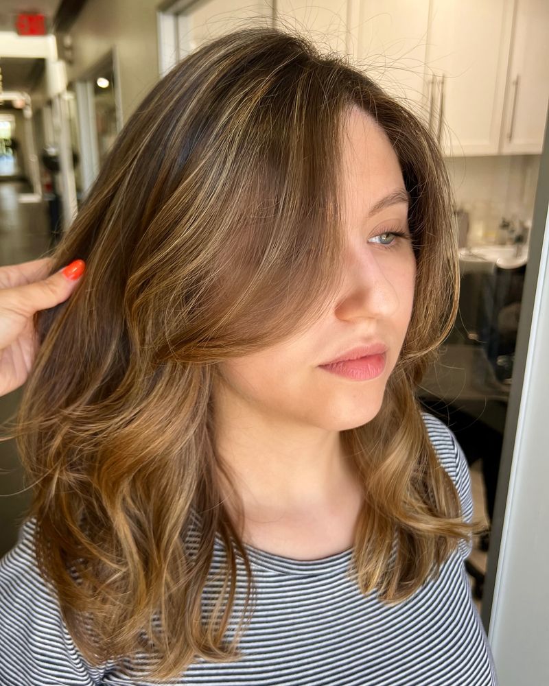 Balayage castanho mel