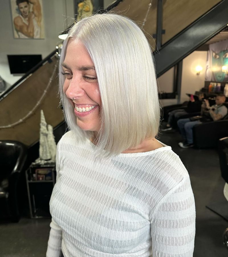 Blond platine glacé