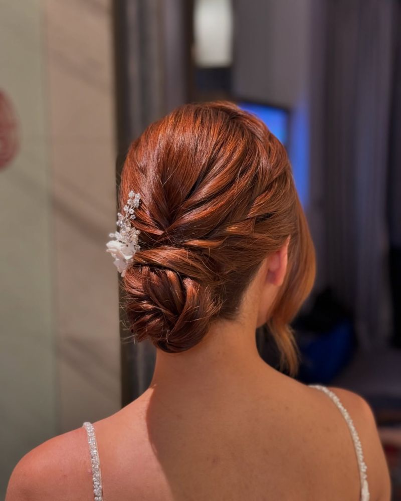 Chignon tressé complexe