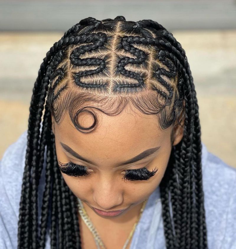 Intricate Zigzag Parting