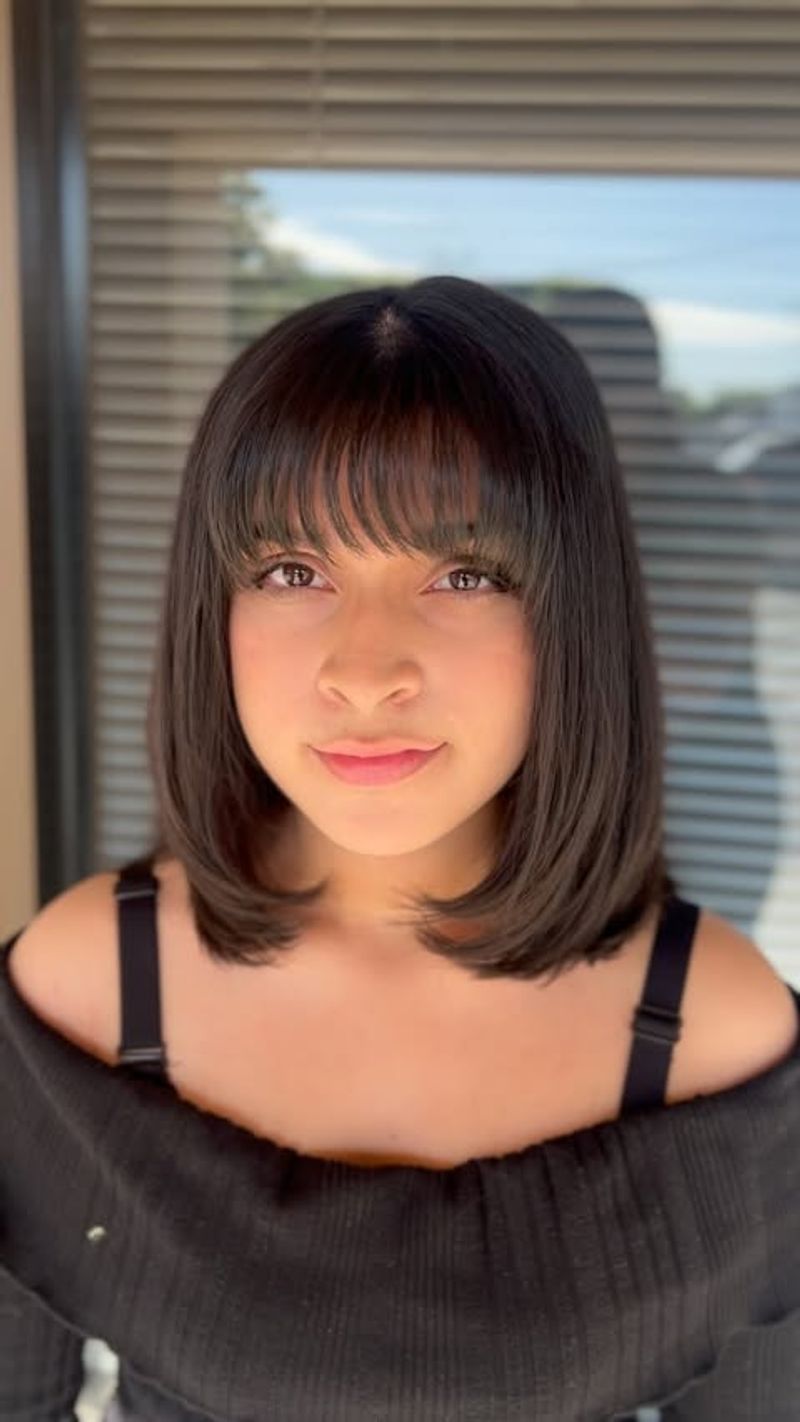 Layered Bob with Wispy Bangs