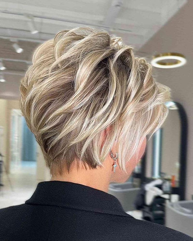 Layered Pixie with Highlights