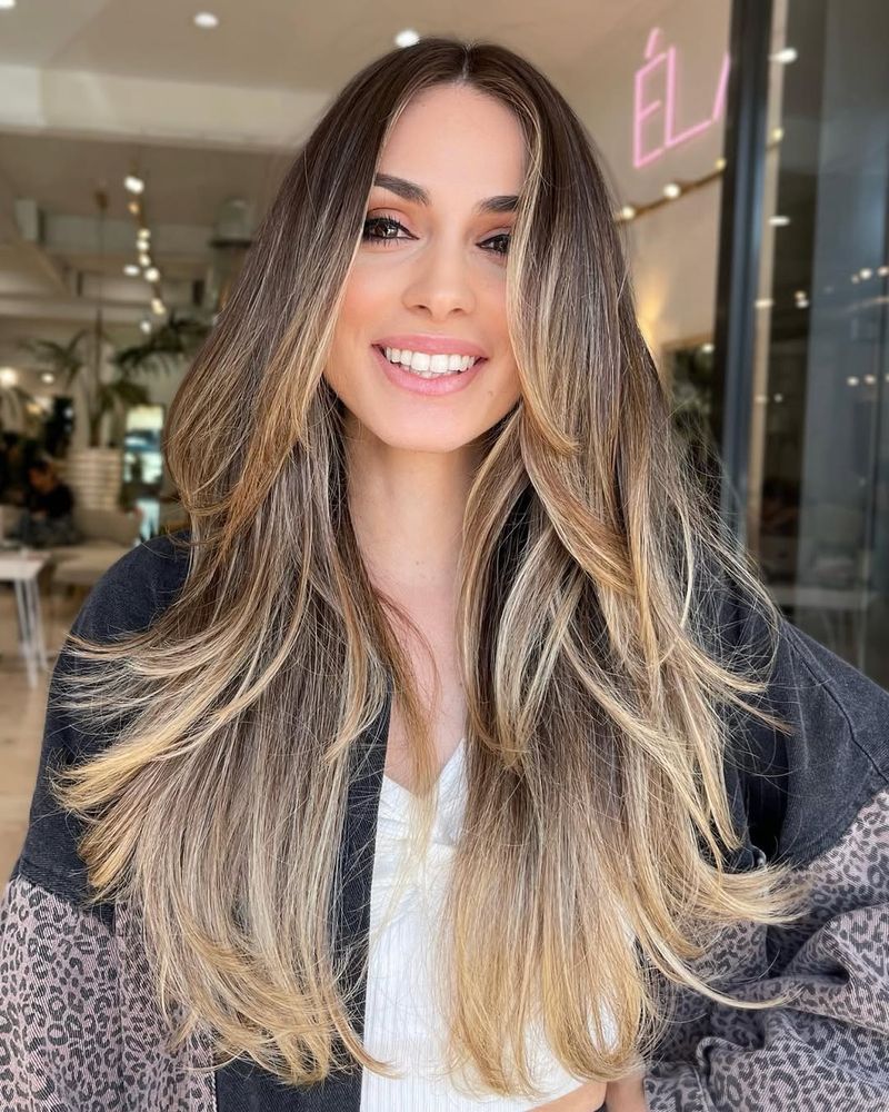 Largas capas con balayage