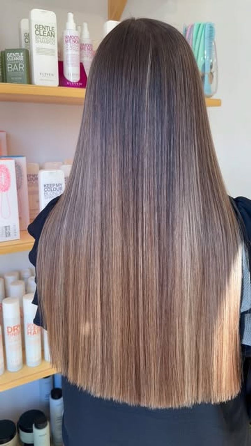 Long, Unlayered Hair