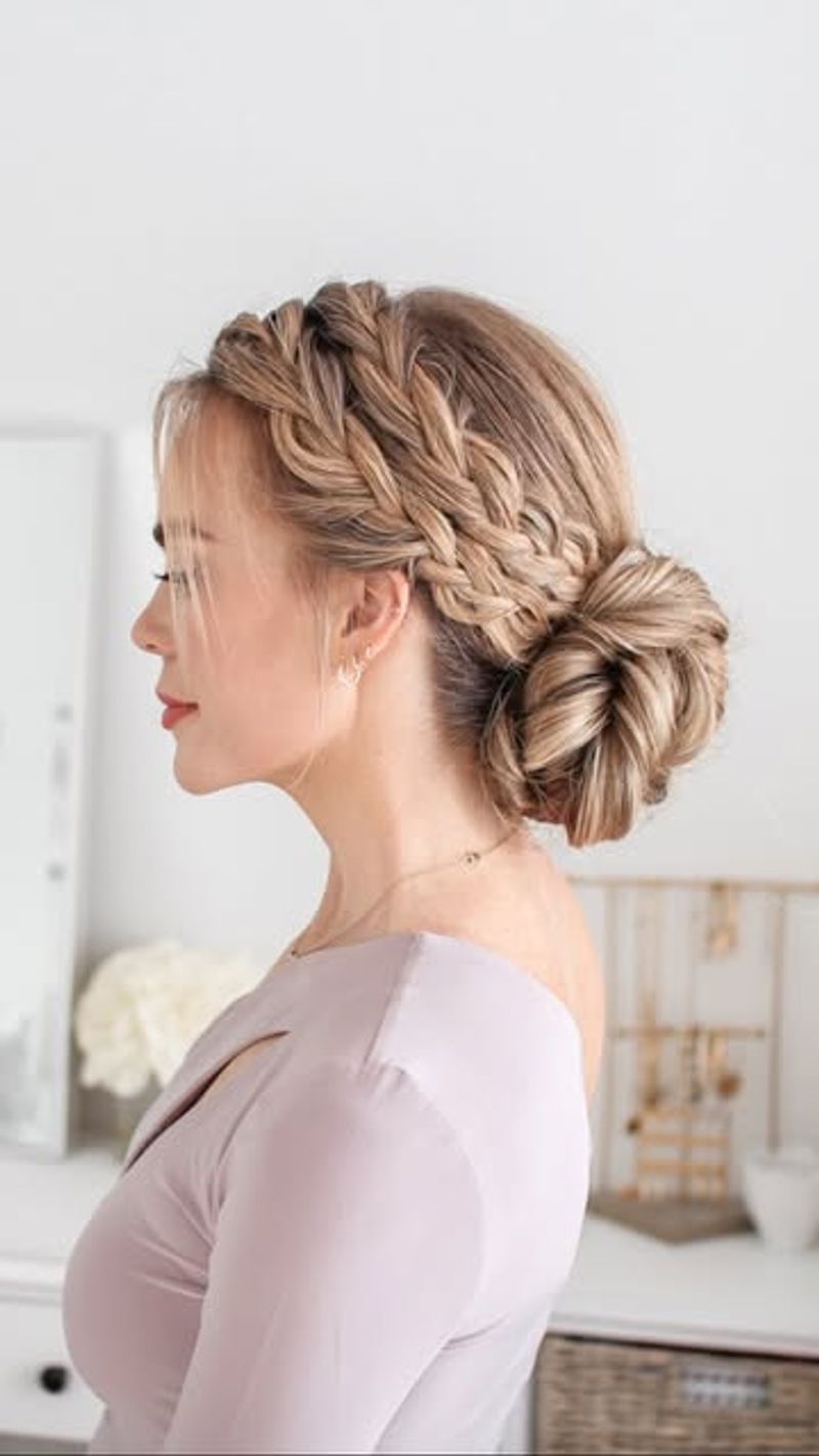 Peinado Grecian Braided Updo