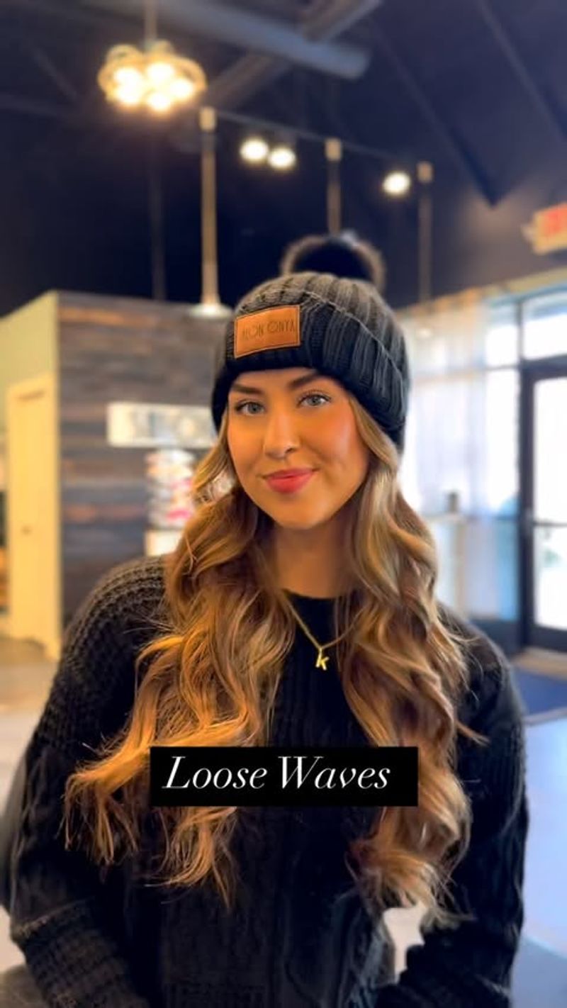 Loose Waves with Beanie