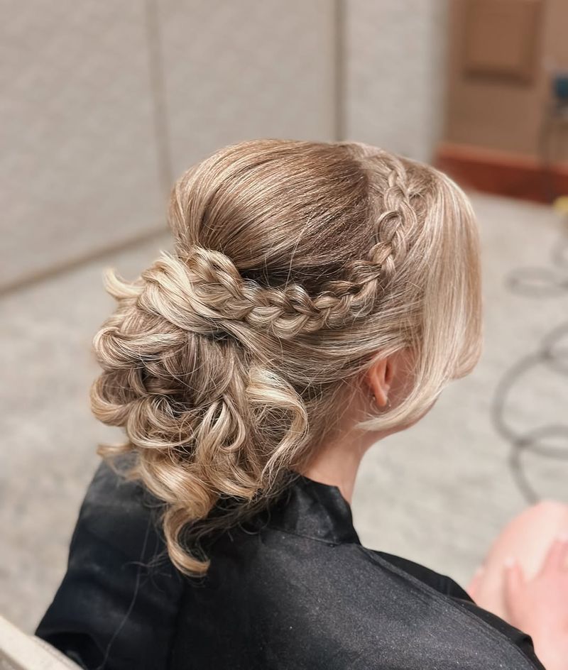 Messy Bun with Braids