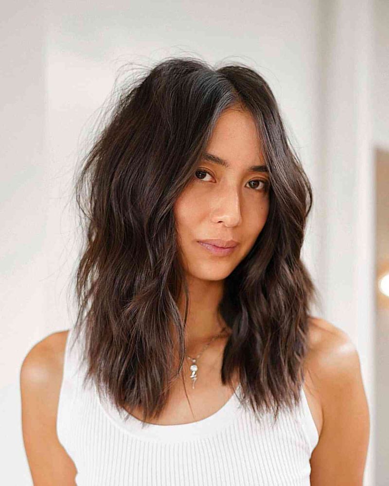 Messy Lob with Layers