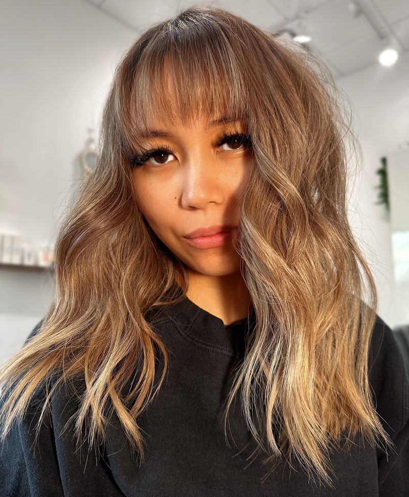 Messy Waves with Wispy Bangs