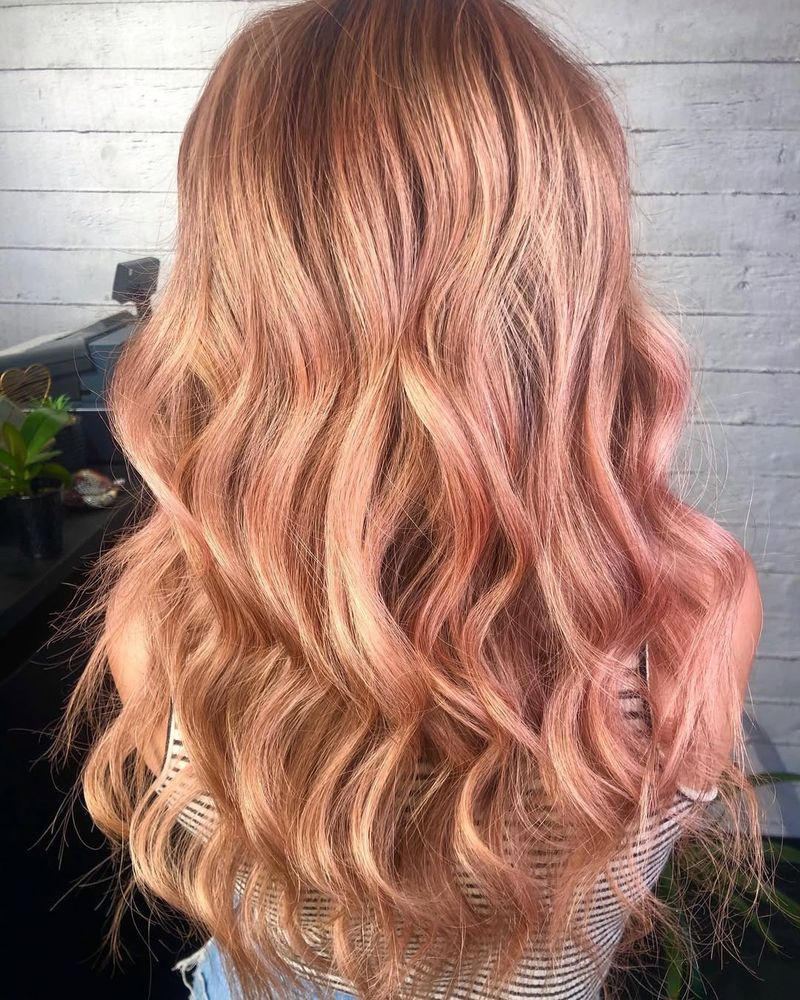 Peach Blonde Tips