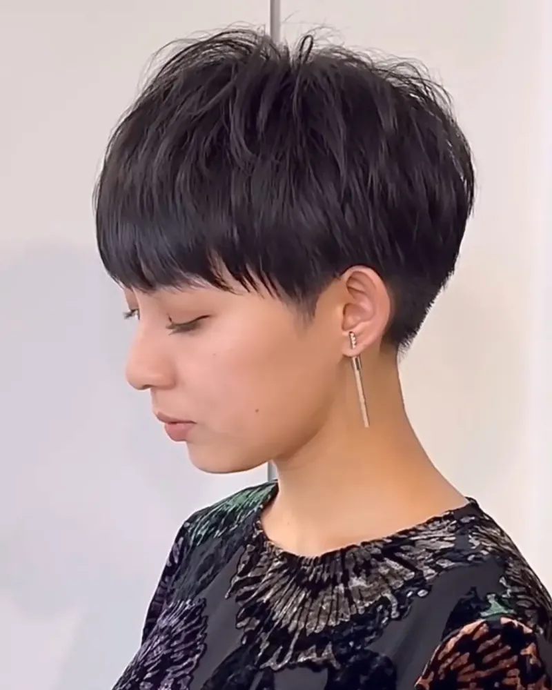 Pixie Cut with Bangs