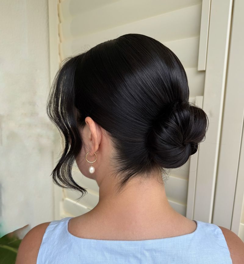 Chignon bas poli