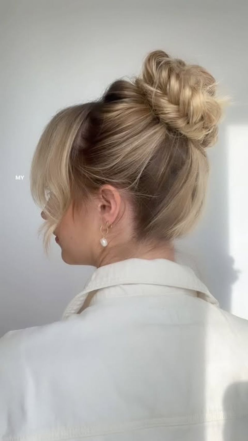 Chignon tressé romantique