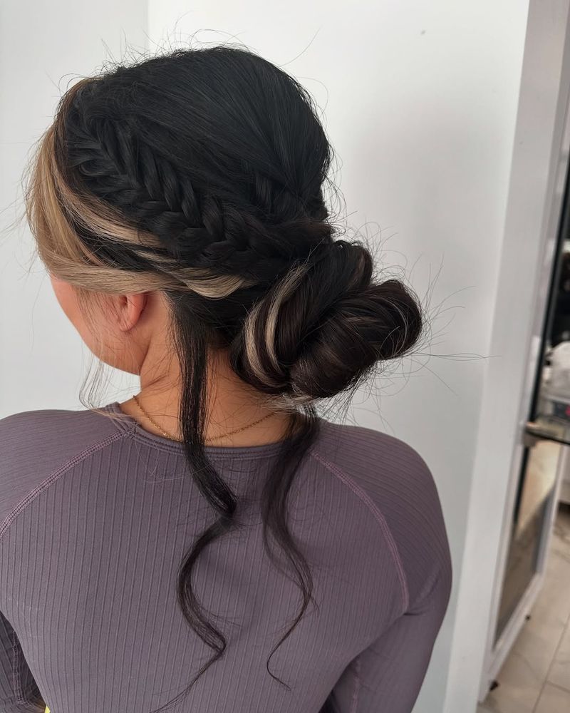 Penteado romântico com tranças