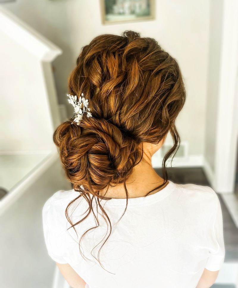 Romantico chignon basso