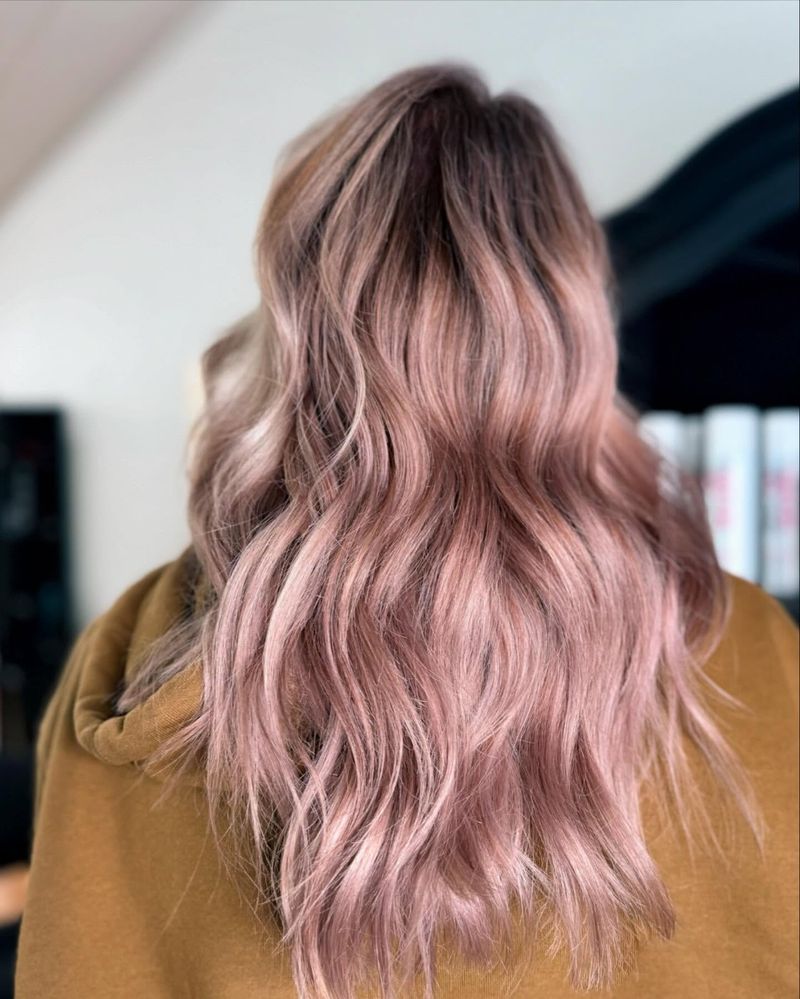 Romantic Rose Gold Waves