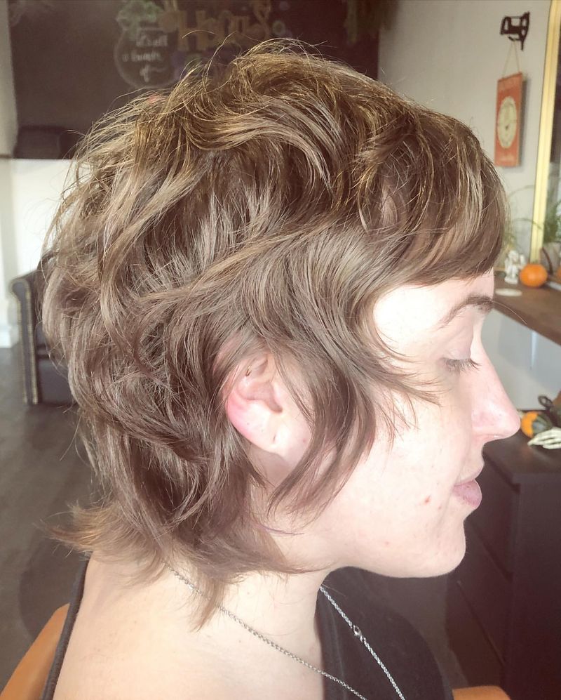 Pixie Bob corto con riccioli morbidi