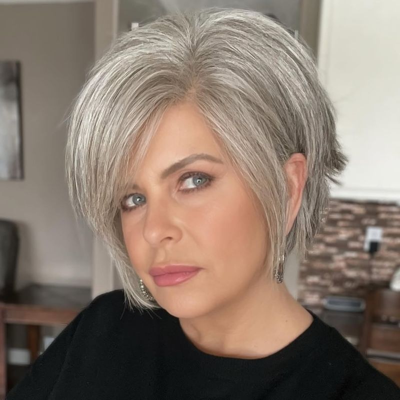 Silver Asymmetrical Cut