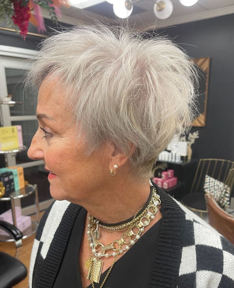 Silver Long Pixie