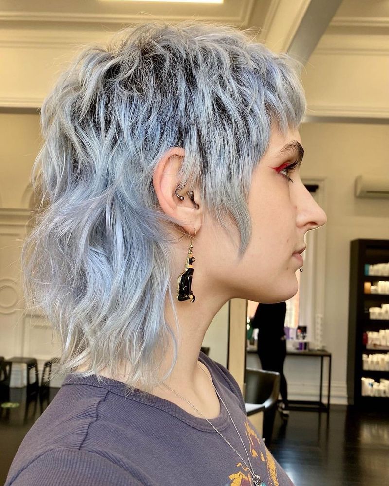 Silver Modern Mullet