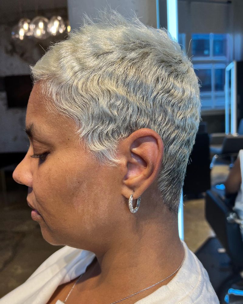 Silver Pixie Cut