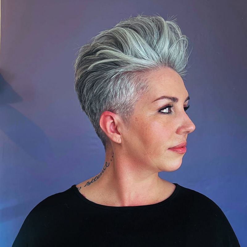 Silver Pompadour