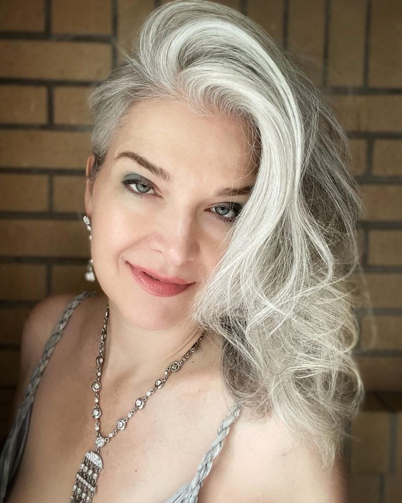 Silver Side Swept Style