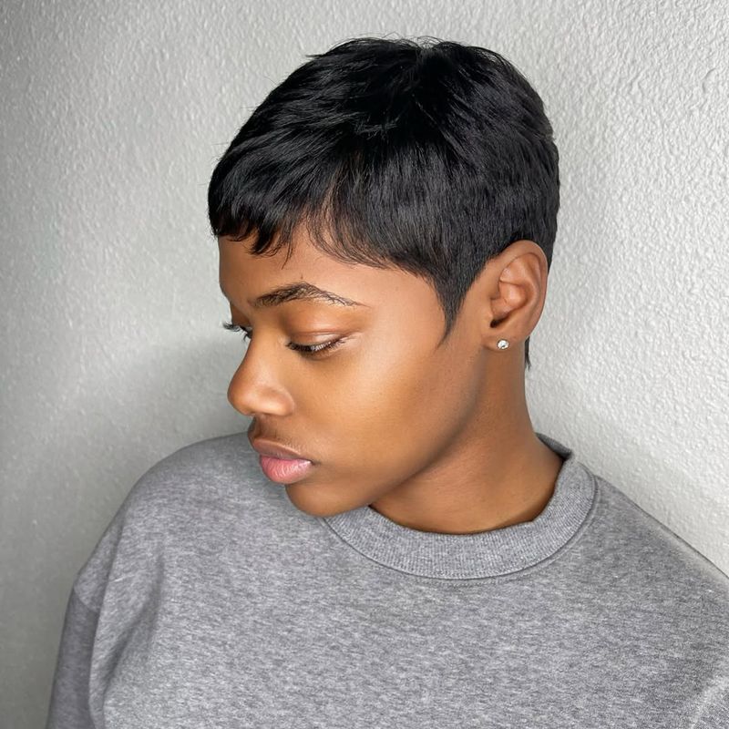 Sleek Black Pixie