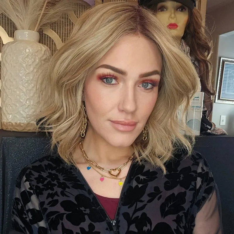 Sleek Bob with Middle Part