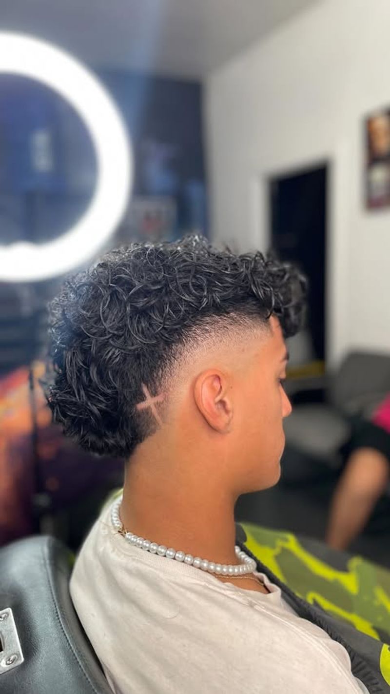 Sophisticated Burst Fade Mullet