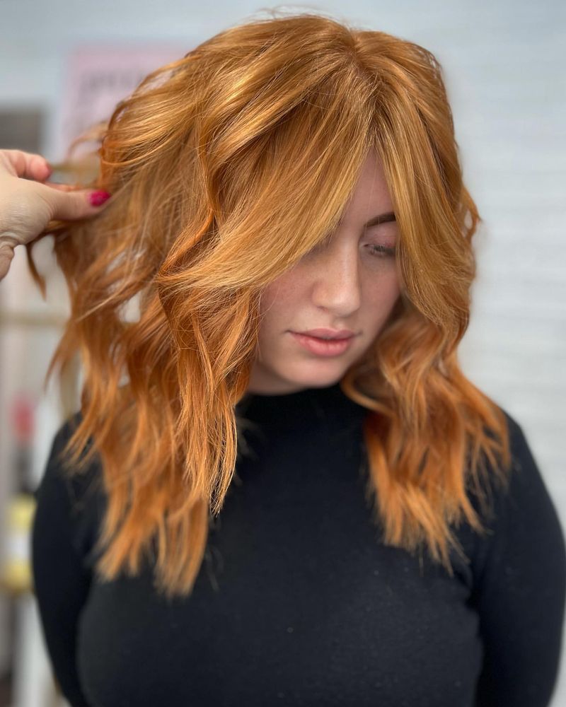 Strawberry Blonde with Long Layers