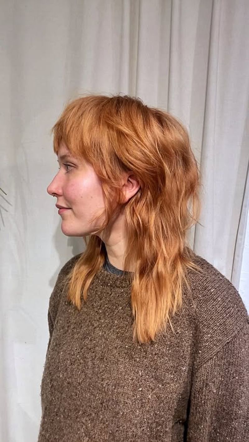 Strawberry Blonde with Shaggy Layers